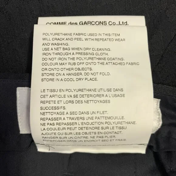 NOIR KEI NINOMIYA Size XS Black Triacetate Blend Jacquard Zip Fly Dress Pants